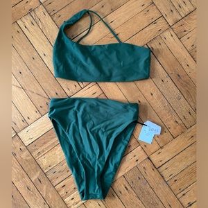 JADE SWIM NWT High Waist Incline Bikini Bottom + Apex Top